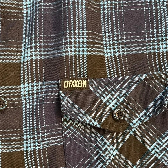 DIXXON Teal and Black Plaid Shirt - Picture 3 of 3
